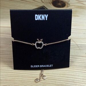 DKNY Rose Gold Apple Charm Bracelet